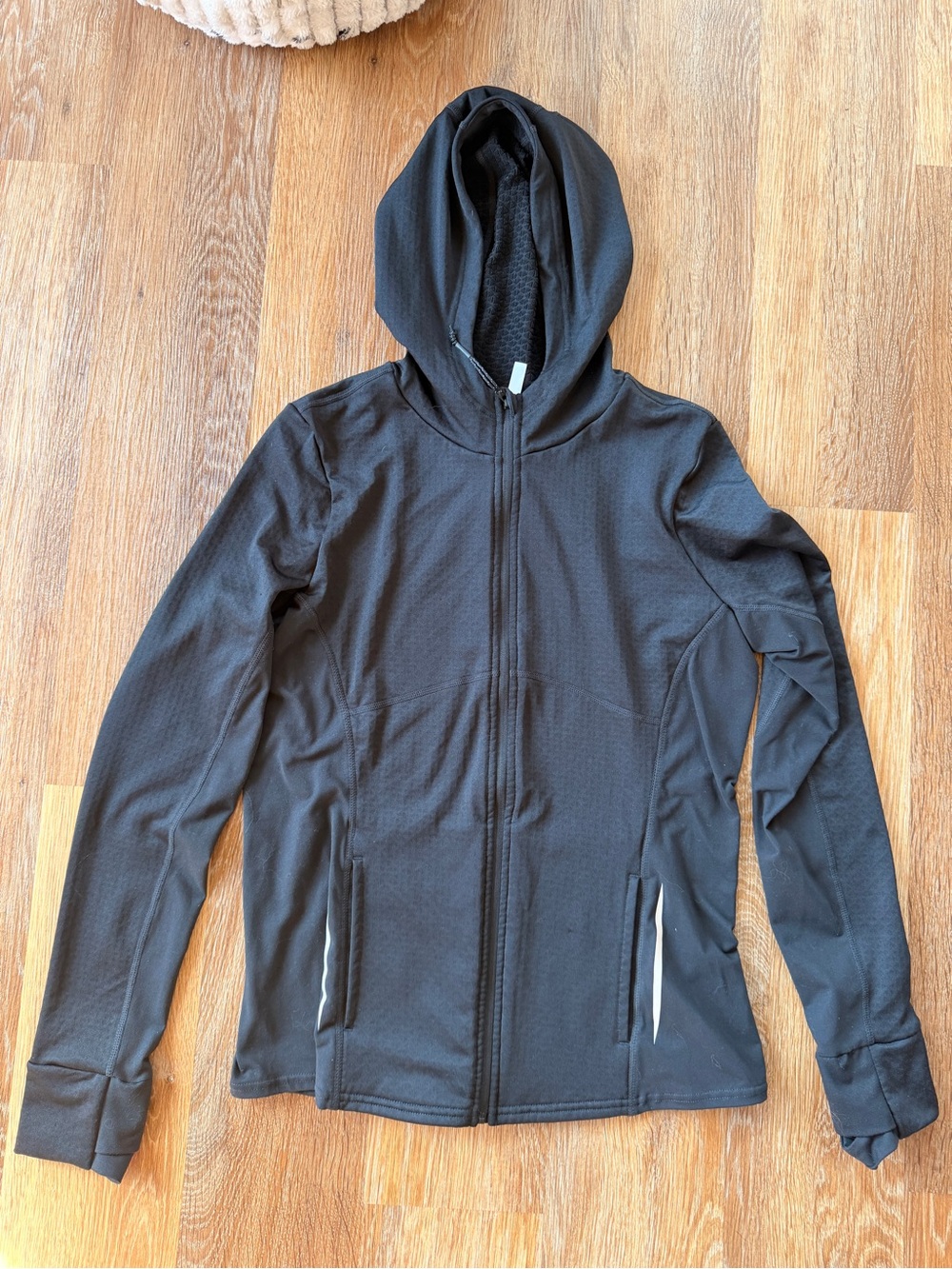 Fabletics Black Hooded Utility Jacket
